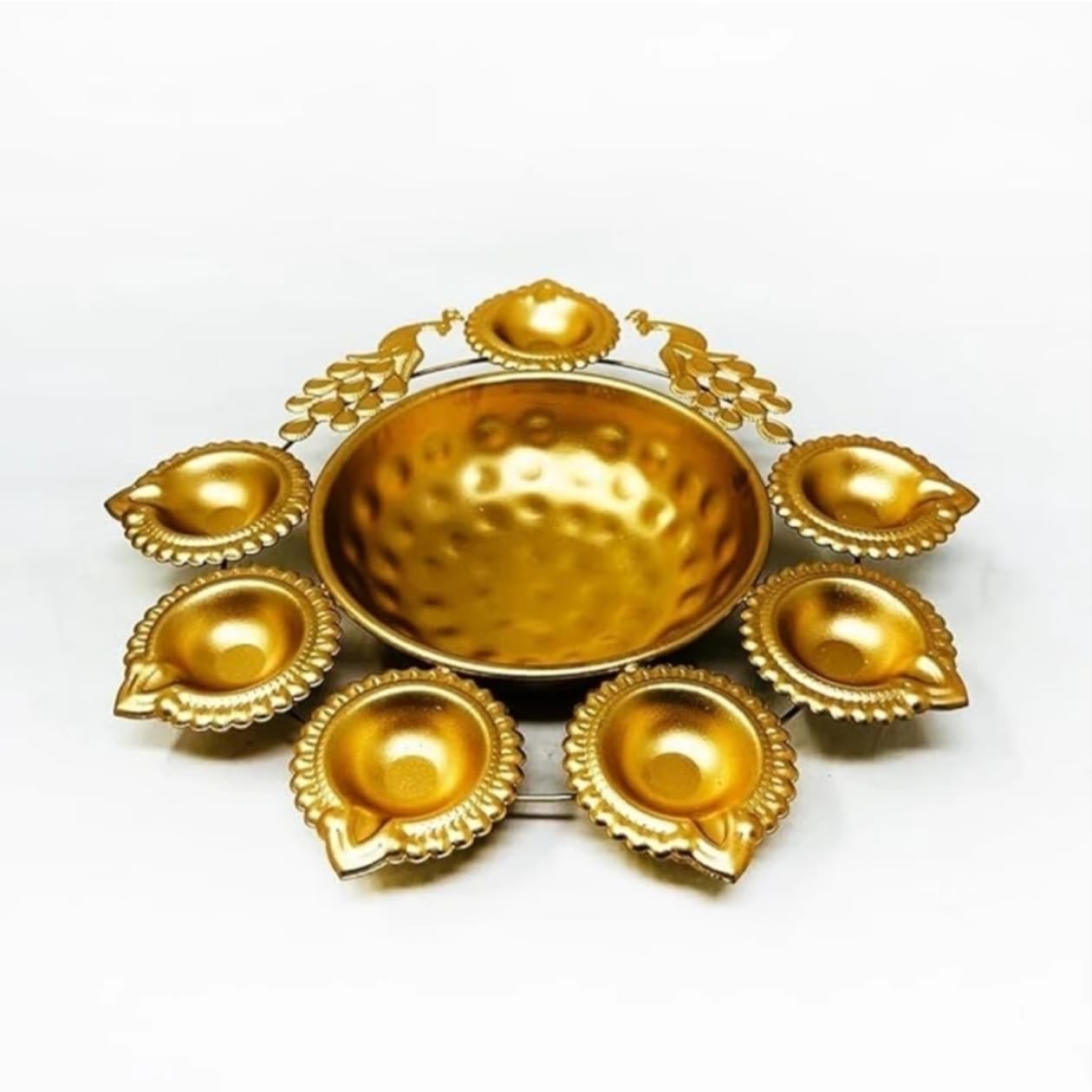 Peacock Urli Peacock Diya Shape Urli