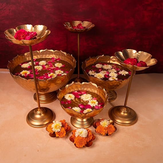 Taj Bowl Hammered Urli Candle Stand