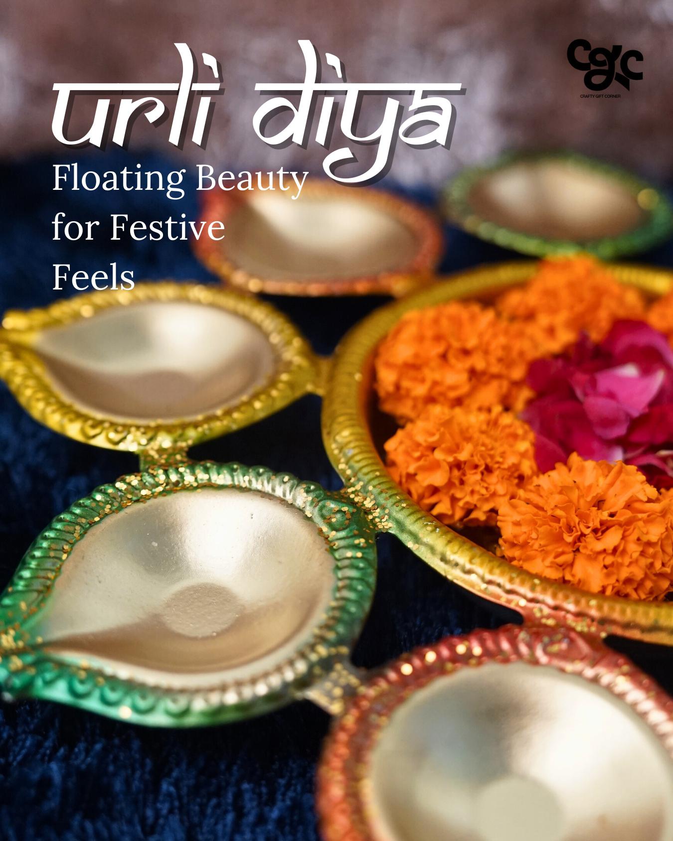 Diya Urli Brass Diya Thali for Pooja