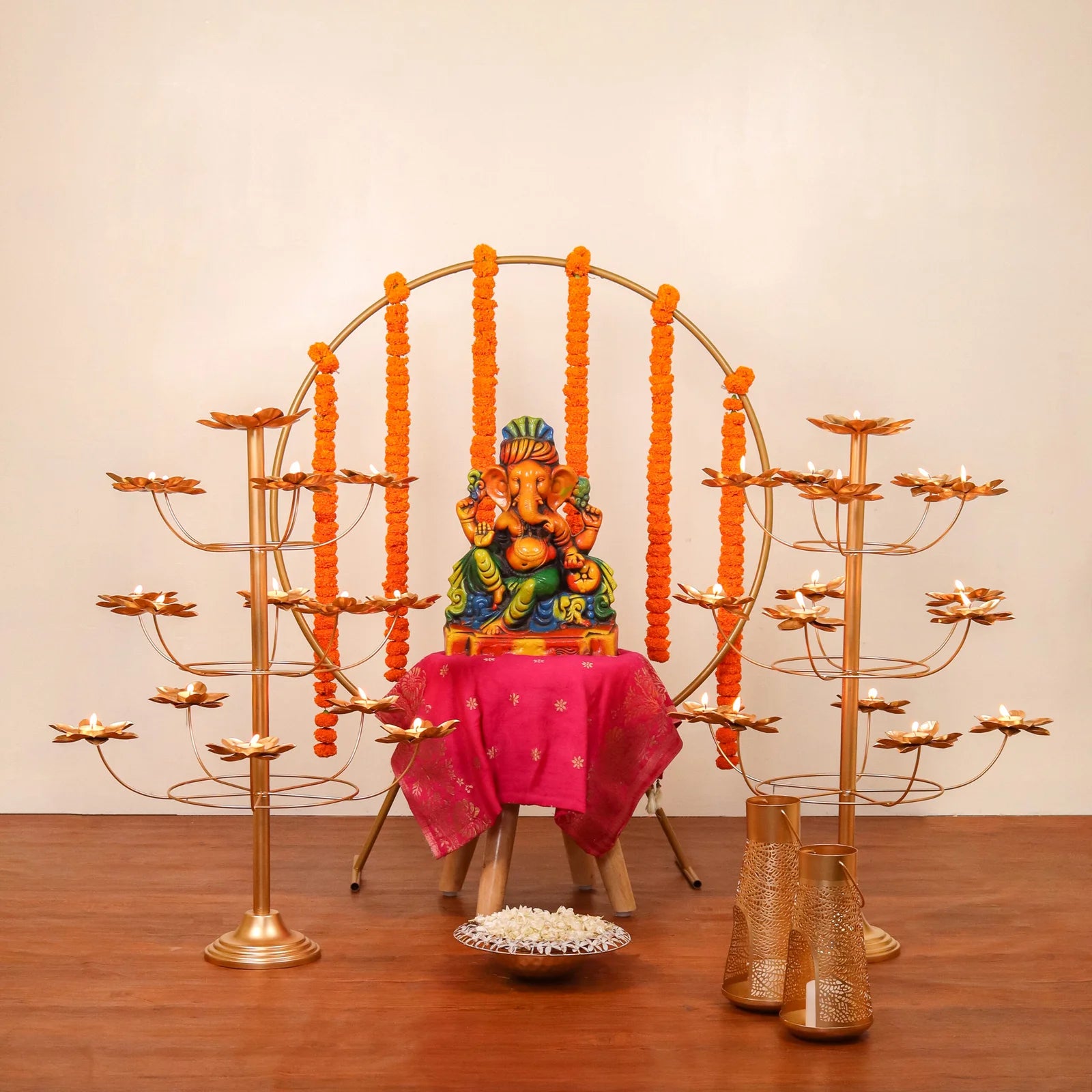 Ganesh Chaturthi setup,